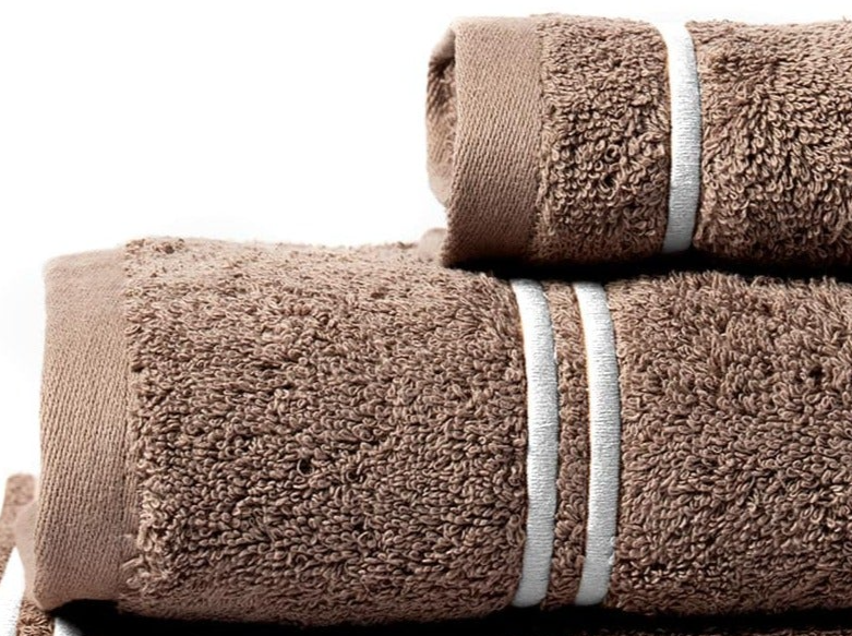 Conjunto de 3 toalhas de banho Molly 100% algodão orgânico 500gr/m² (castanho)