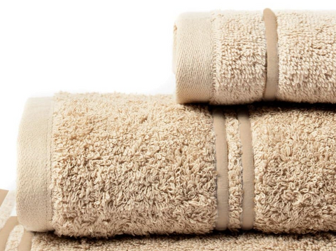 Conjunto de 3 toalhas de banho Molly 100% algodão orgânico 500gr/m² (bege)