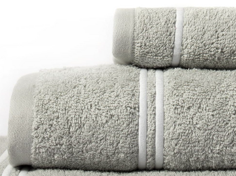 Lot de 3 serviettes de bain Molly 100% coton biologique 500gr/m² (gris)