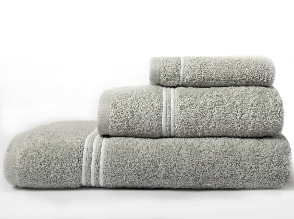 Lot de 3 serviettes de bain Molly 100% coton biologique 500gr/m² (gris)